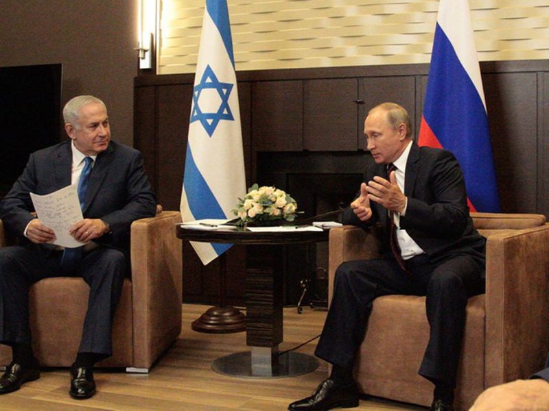 Premierminister Netanyahu mit dem russischen Präsidenten Putin in Sotchi